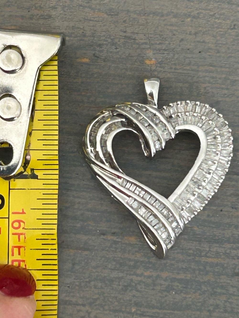 925 Jane Seymour silver heart & Diamond pendant ⭐️